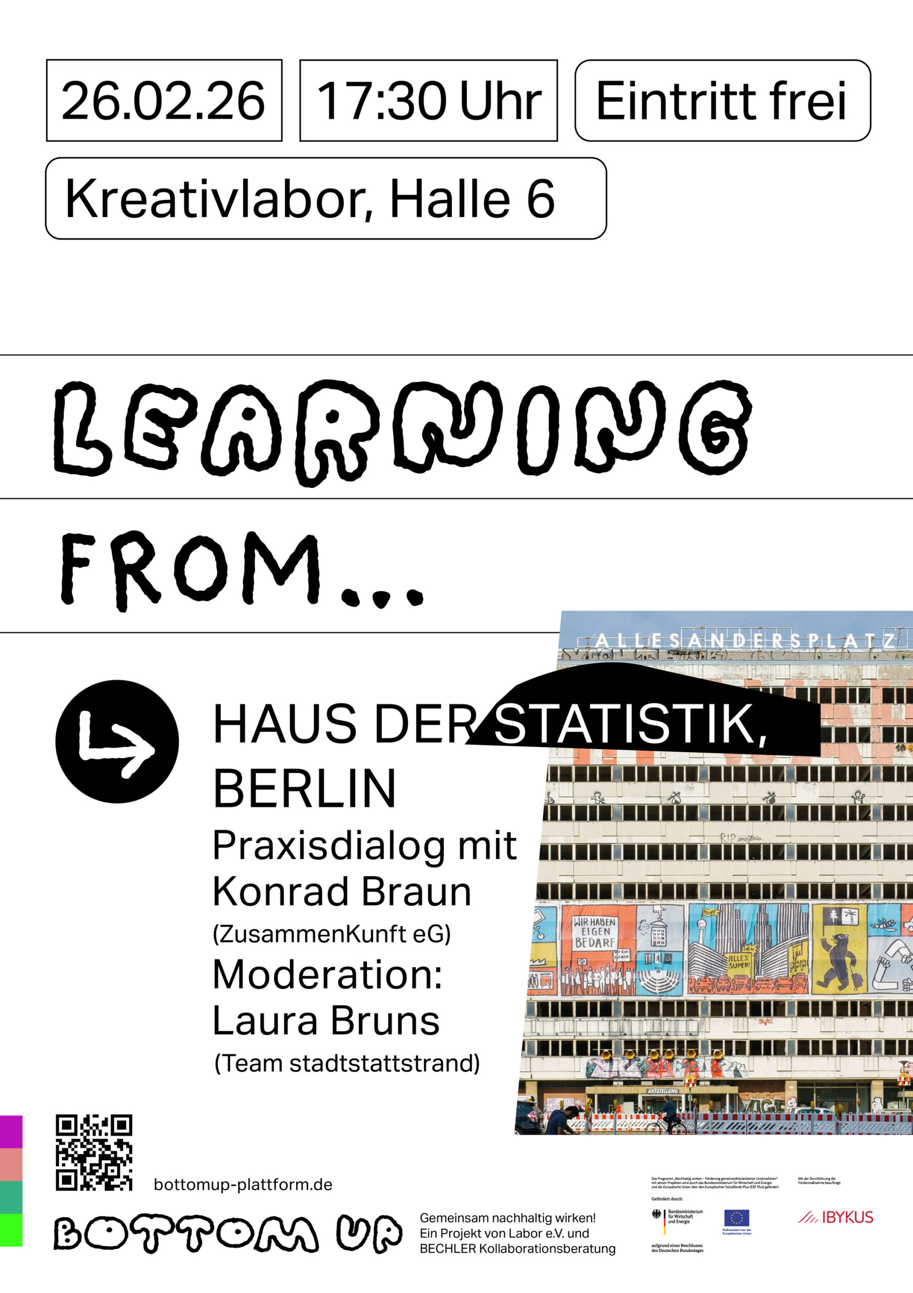 Logo der Veranstaltungsreihe Learning from… (vom Mut der Anderen lernen)